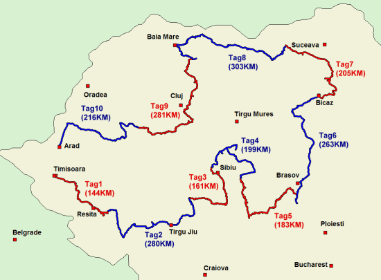 Motorradtour nach Rumänien