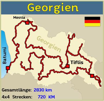 4x4 Offroadreise Georgien und Kaukasus mit Geländewagen auf den schönsten Offroadstrecken
