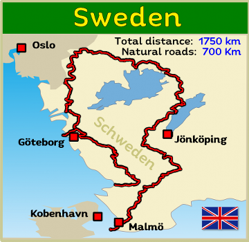 Off-Road Map of Sweden Featuring Scenic Off-Road Routes and Gravel Roads