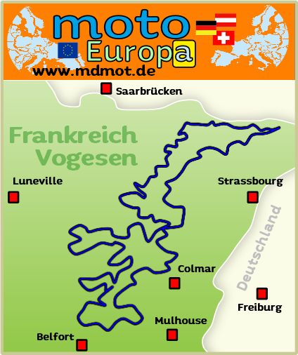 Motorrad Tour Vogesen und Elsass