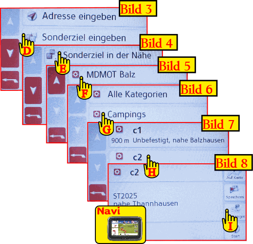 becker navi zu einem poi navigieren 3