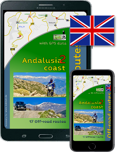 Ebook about off-road routes on the Andalusian coast (Spain) in English, including GPS data.