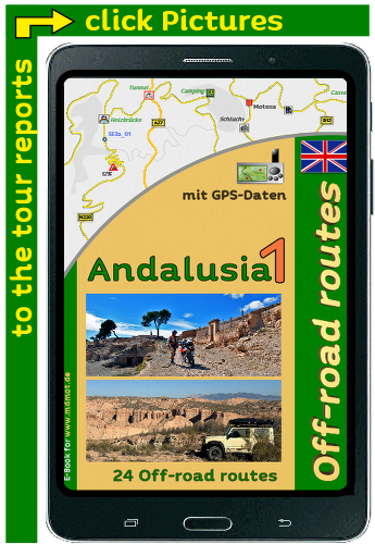 Ebook as a travel guide for Andalusia 1 Offroad in English with GPS data