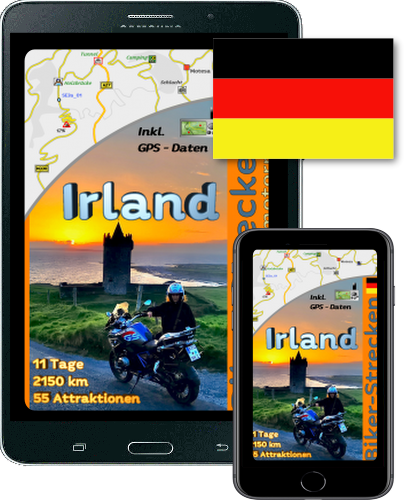Ebook Reiseführer für Smartphone von Irland Motorradtour