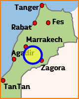 Carte générale de l'itinéraire moto MM10 à travers le massif de l'Atlas au Maroc
