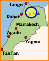Carte générale du circuit moto au Maroc MM13 à travers le Moyen Atlas jusqu’à Chefchaouen