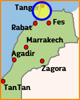 Carte récapitulative de l’itinéraire moto MM1, circuit des Salines au Maroc, premier jour du voyage