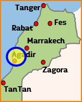 Carte de l’itinéraire moto MM4 lors du quatrième jour de voyage au Maroc