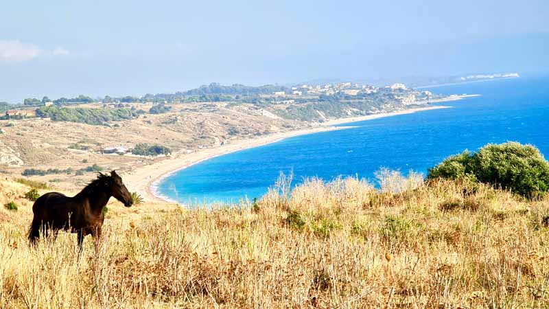 Strandpiste auf Sizilien