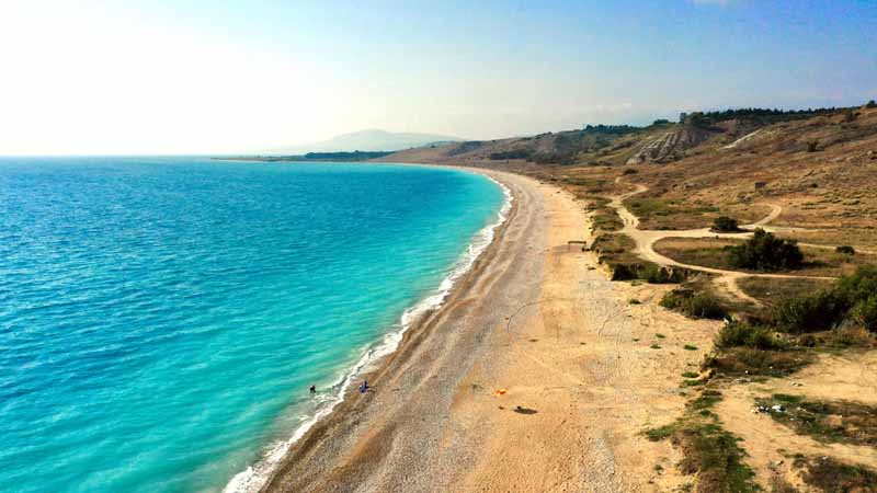 Strandpiste auf Sizilien