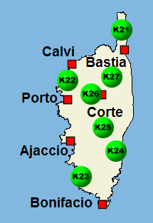 Motorrad Tourenkarte Korsika