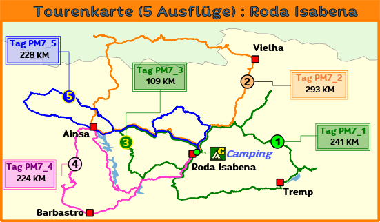 5 Motorrad Ausflüge Roda Isabena Pyrenaen Übersicht Reisebericht