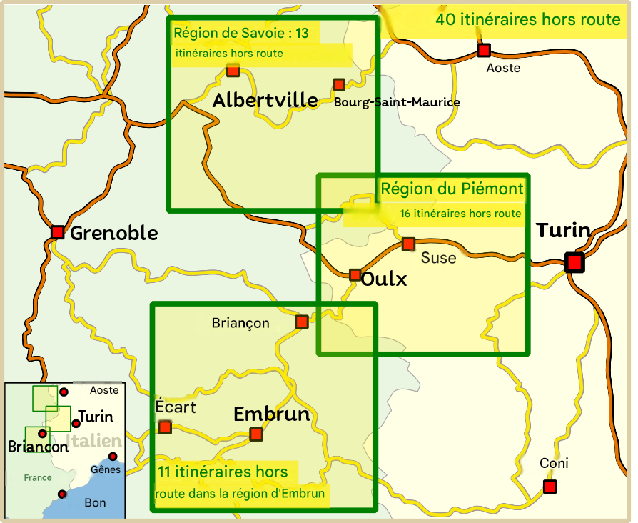 Carte générale tout-terrain des Alpes maritimes