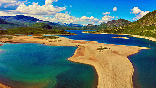 Norwegen Schotterpisten zu den Fjorden