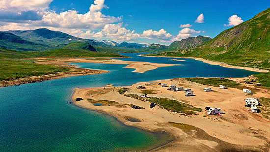 Norwegen Schotterpisten zu den Fjorden