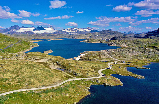 Norwegen Schotterpisten zu den Fjorden