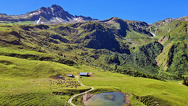 kleine Schotter Pässe durch die Seealpen oder Westalpen die gehen über die Schweiz, Frankreich und Italien