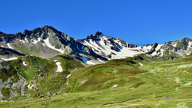 kleine Schotter Pässe durch die Seealpen oder Westalpen die gehen über die Schweiz, Frankreich und Italien