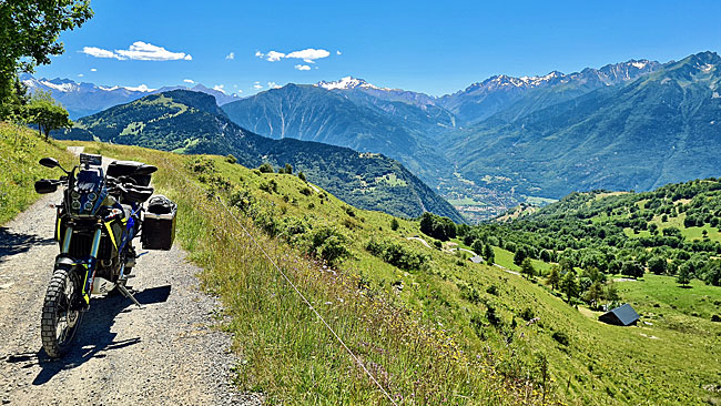 kleine Schotter Pässe durch die Seealpen oder Westalpen die gehen über die Schweiz, Frankreich und Italien