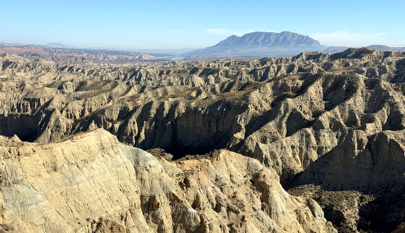 The Gorafe desert in southern Spain can be crossed with an off-road vehicle such as an enduro or 4x4 SUV.