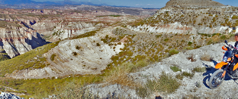 The Gorafe desert in southern Spain can be crossed with an off-road vehicle such as an enduro or 4x4 SUV.