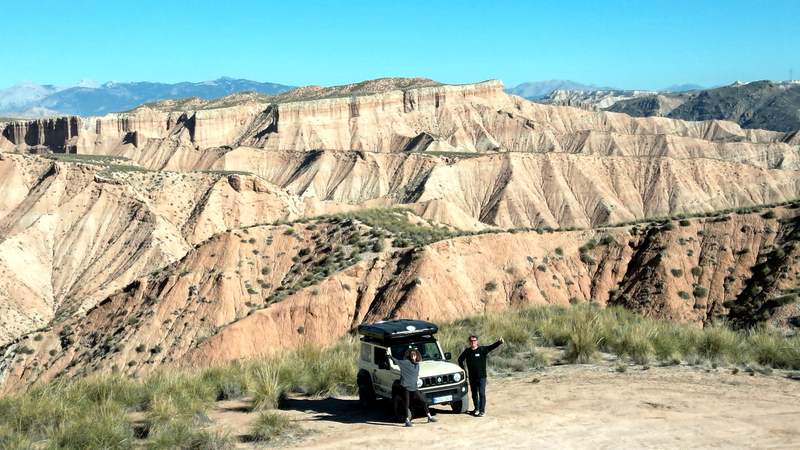 The Gorafe desert in southern Spain can be crossed with an off-road vehicle such as an enduro or 4x4 SUV.