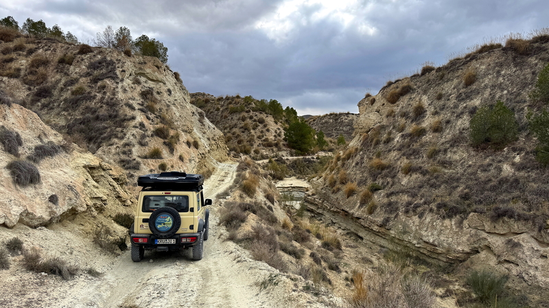 Off-road route BA1 in Andalusia with a 4x4 off-road vehicle including GPX tracks