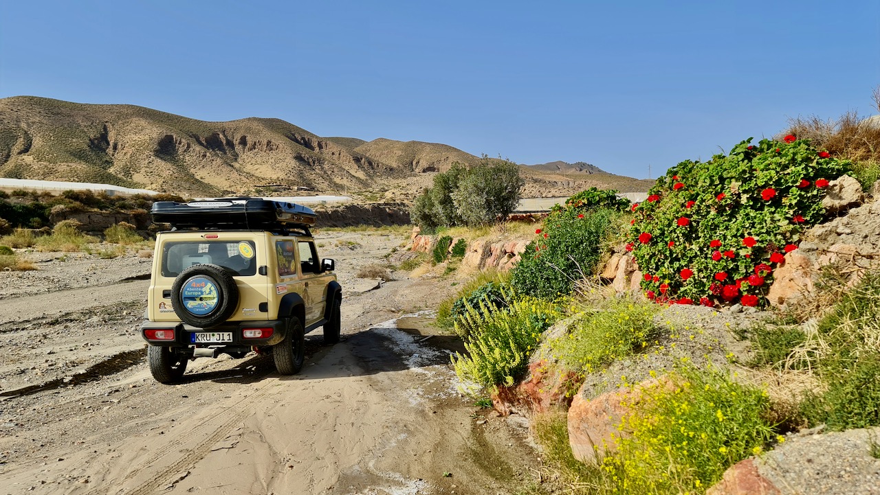 Tracks from the off-road route through the Tabernas Desert Tracks from the off-road route through the Tabernas Desert