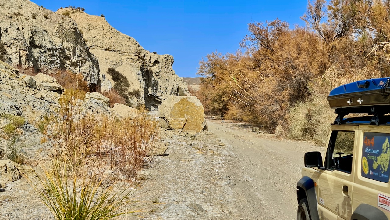 Tracks from the off-road route through the Tabernas Desert Tracks from the off-road route through the Tabernas Desert