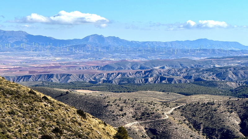 Off-road route with a four-wheel drive through the Sierra Baza