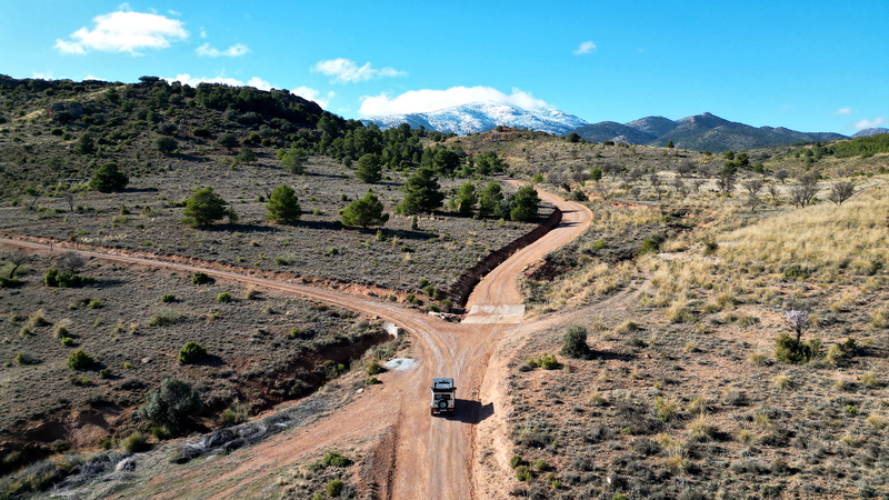 Off-road route with a four-wheel drive through the Sierra Baza