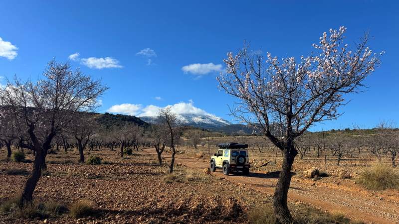 Off-road route with a four-wheel drive through the Sierra Baza