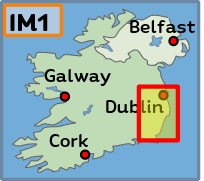 Übersichtskarte Irland Dublin