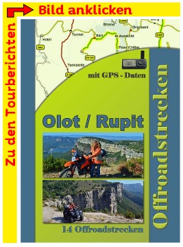 Tourenbuch von Olot Rupit Endurofahren in Spanien Tourenburch Olot Rupit Enduropark Spanien