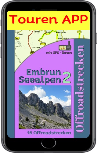 Touren APP von Offroadstrecken in Embrun Frankreich