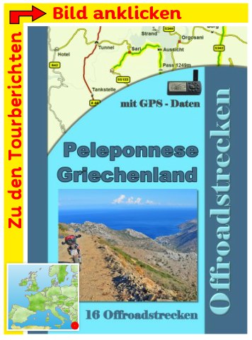 Tourenbuch Peleponese Offroad Griechenland