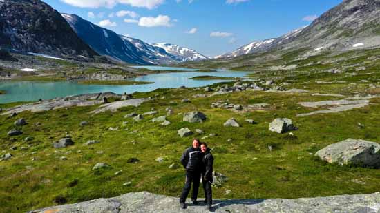 Geiranger Fjord in Norwegen mit dem Motorrad 