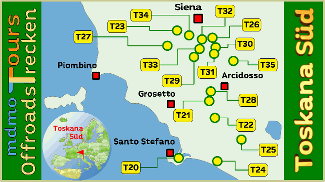 Toskana Landkarte offroad