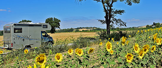 Schotterpisten in Süditalien