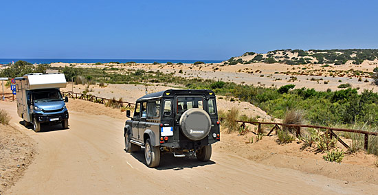 Dünenpiste auf Sardinien