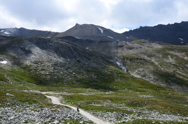Foto beschreibt fahrt  mit dem Motorrad zum Colle Sommeiller